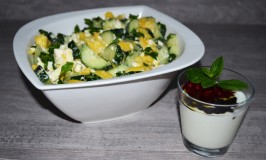 Gurken-Mango-Schafskäse-Salat