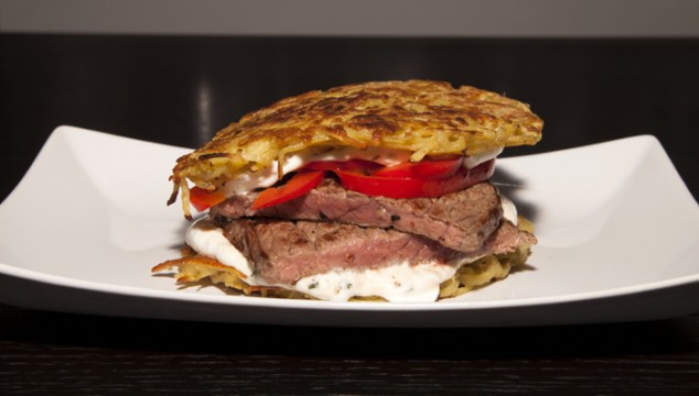Recipe for Beef-Hash Brown Burger