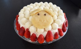 Raffaello-Cake as cute Easter Lamb